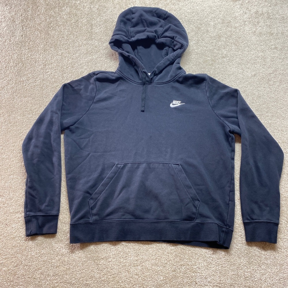 Nike Sweater Mens Medium Black Pullover Hoodie Sweatshirt‎ Long Sleeve